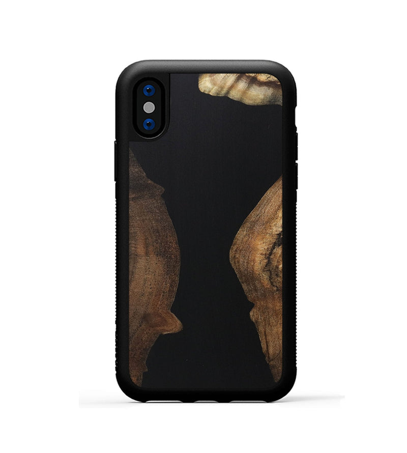 iPhone Xs Wood Phone Case - Malcolm (Pure Black, 723324)