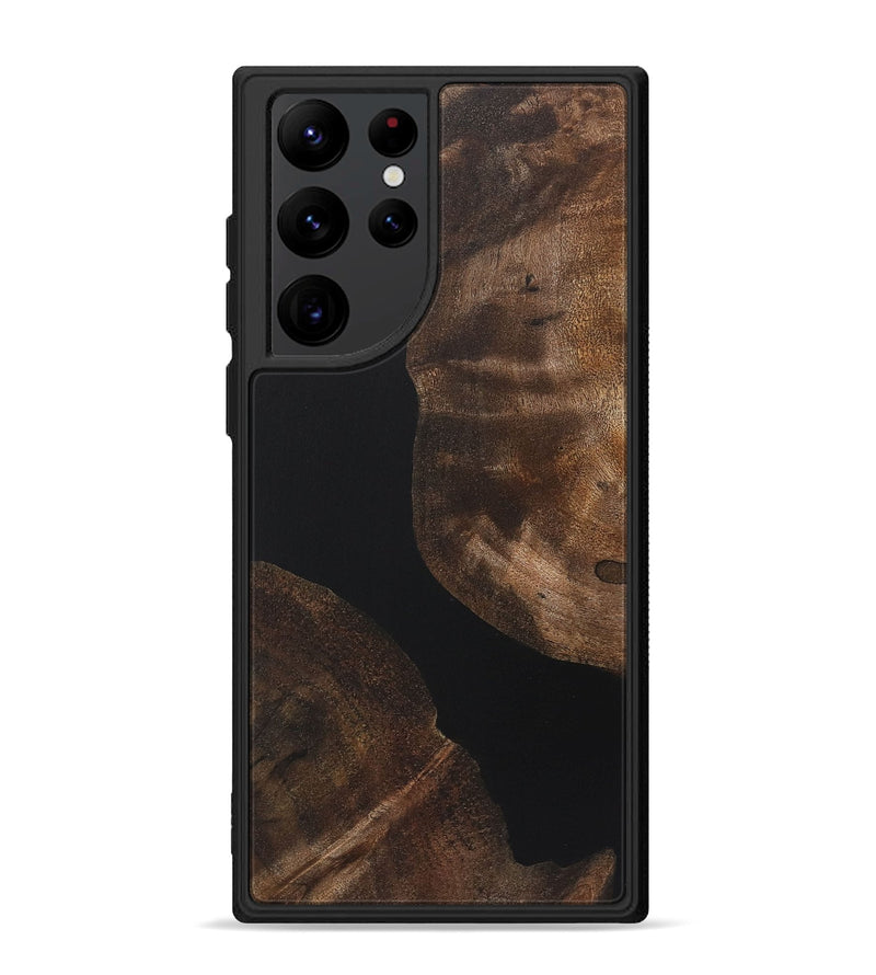 Galaxy S22 Ultra Wood Phone Case - Barbara (Pure Black, 723325)