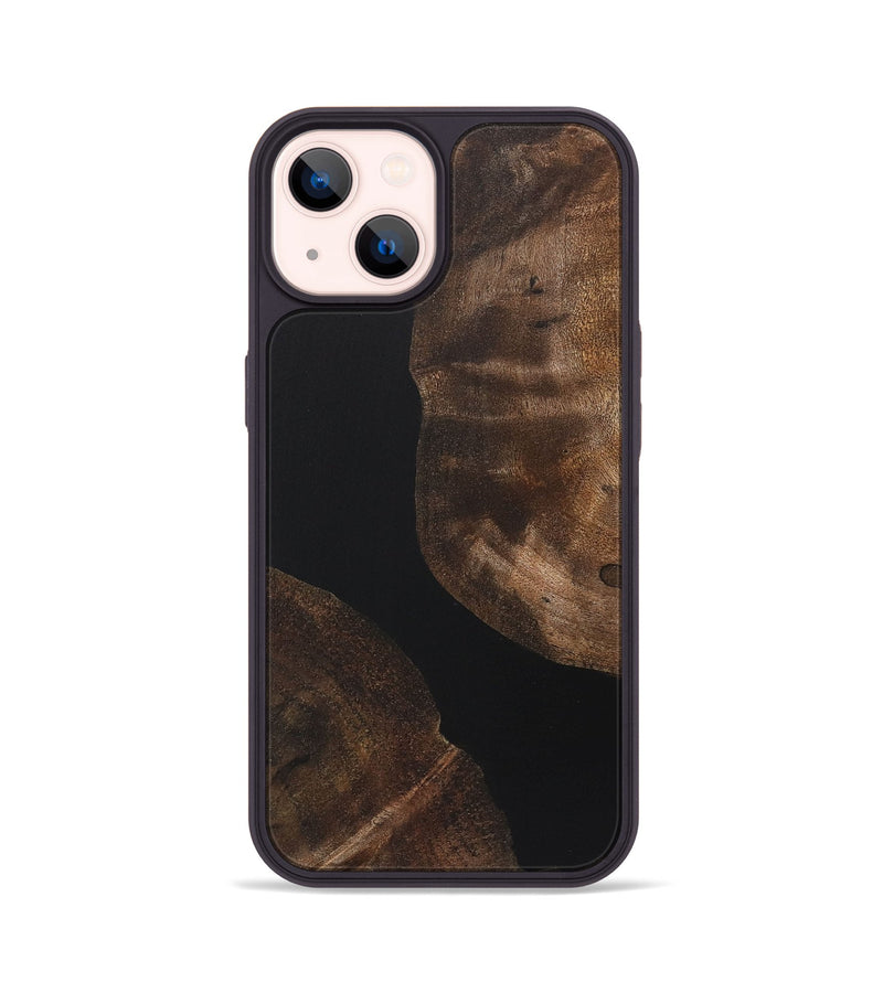 iPhone 14 Wood Phone Case - Barbara (Pure Black, 723325)