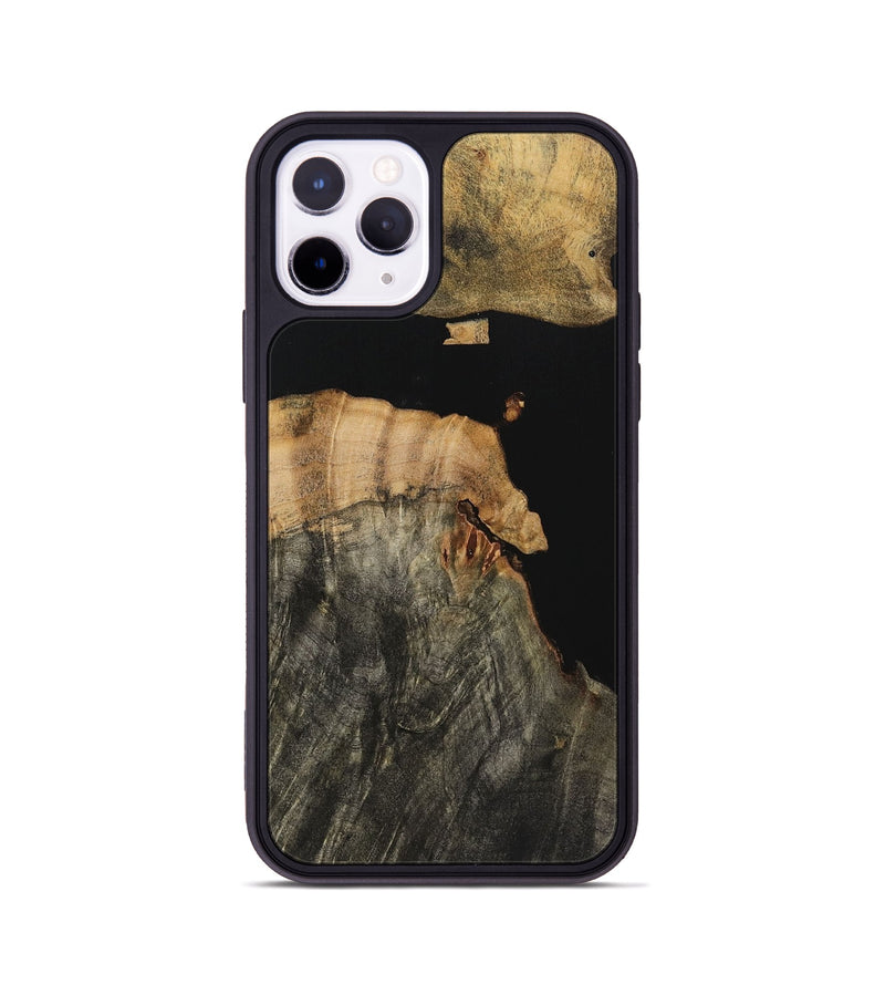 iPhone 11 Pro Wood Phone Case - Mary (Pure Black, 723326)