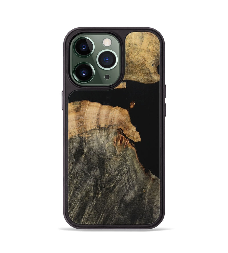 iPhone 13 Pro Wood Phone Case - Mary (Pure Black, 723326)