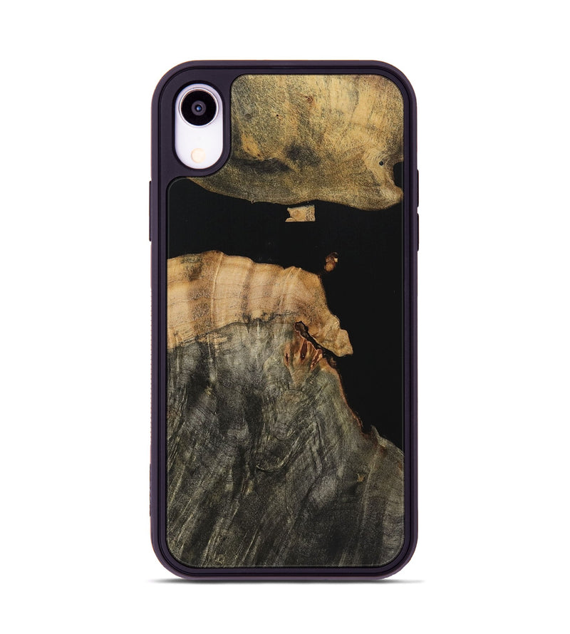 iPhone Xr Wood Phone Case - Mary (Pure Black, 723326)