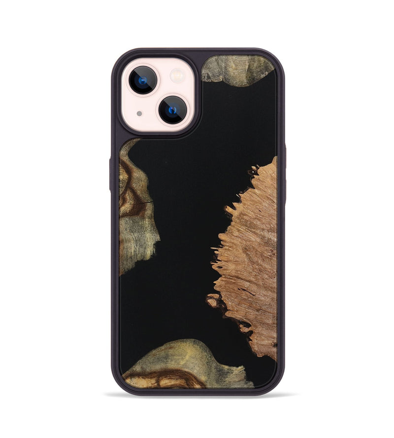 iPhone 14 Wood Phone Case - Jaslene (Pure Black, 723327)