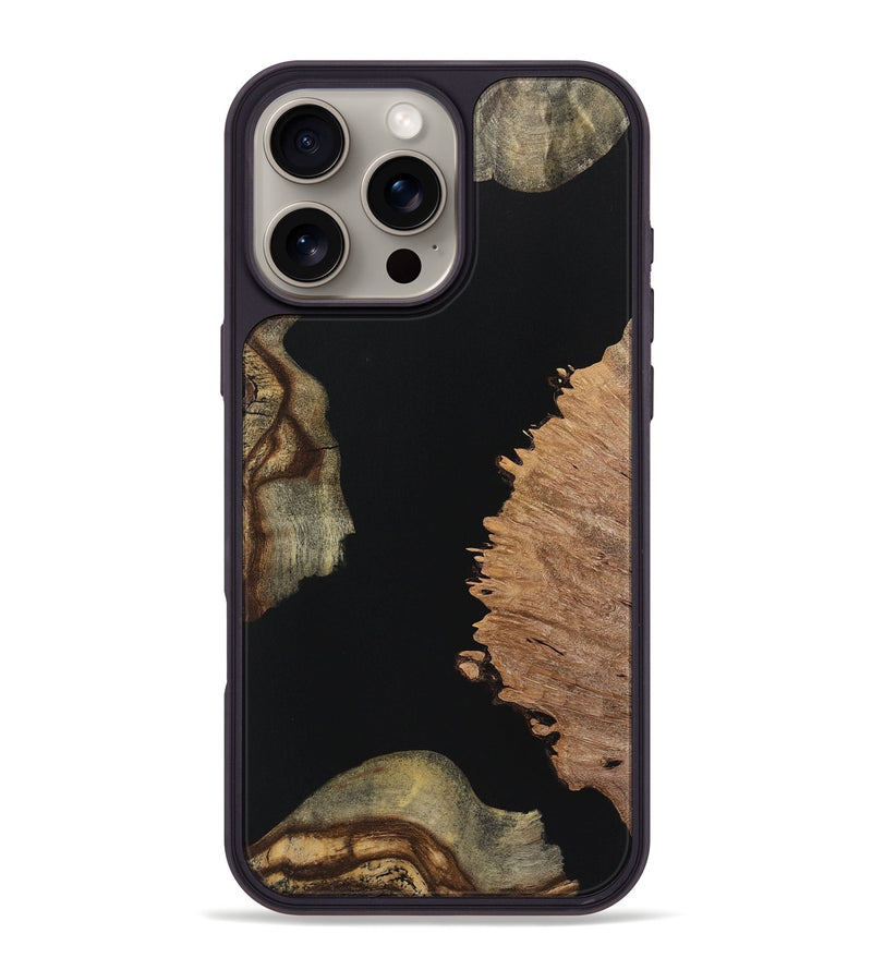 iPhone 16 Pro Max Wood Phone Case - Jaslene (Pure Black, 723327)