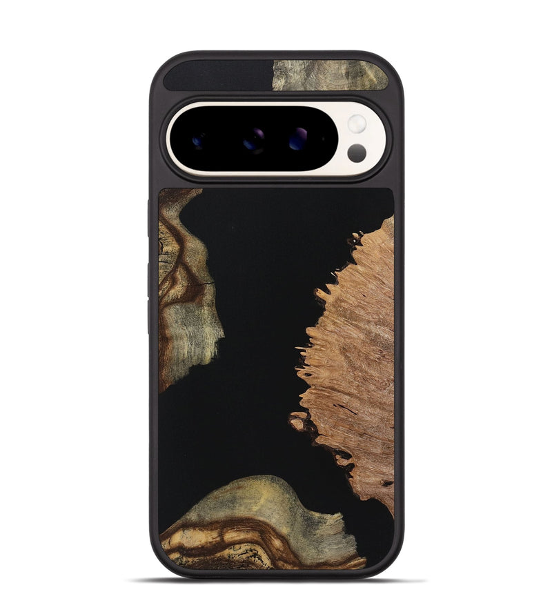 Pixel 9 Wood Phone Case - Jaslene (Pure Black, 723327)