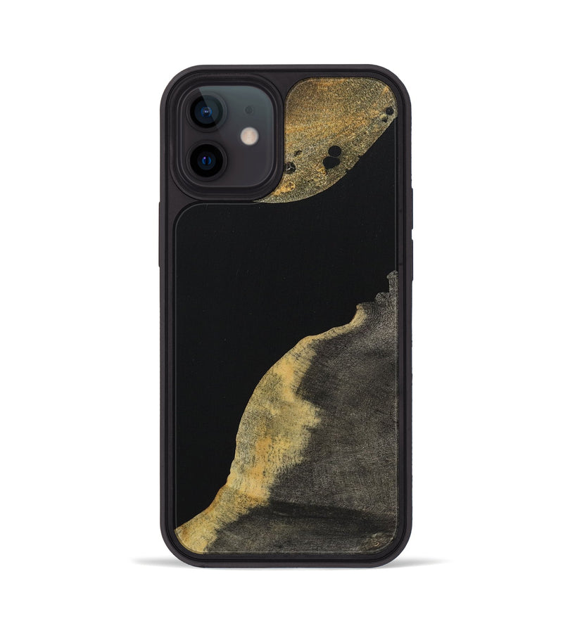 iPhone 12 Wood Phone Case - Zane (Pure Black, 723329)