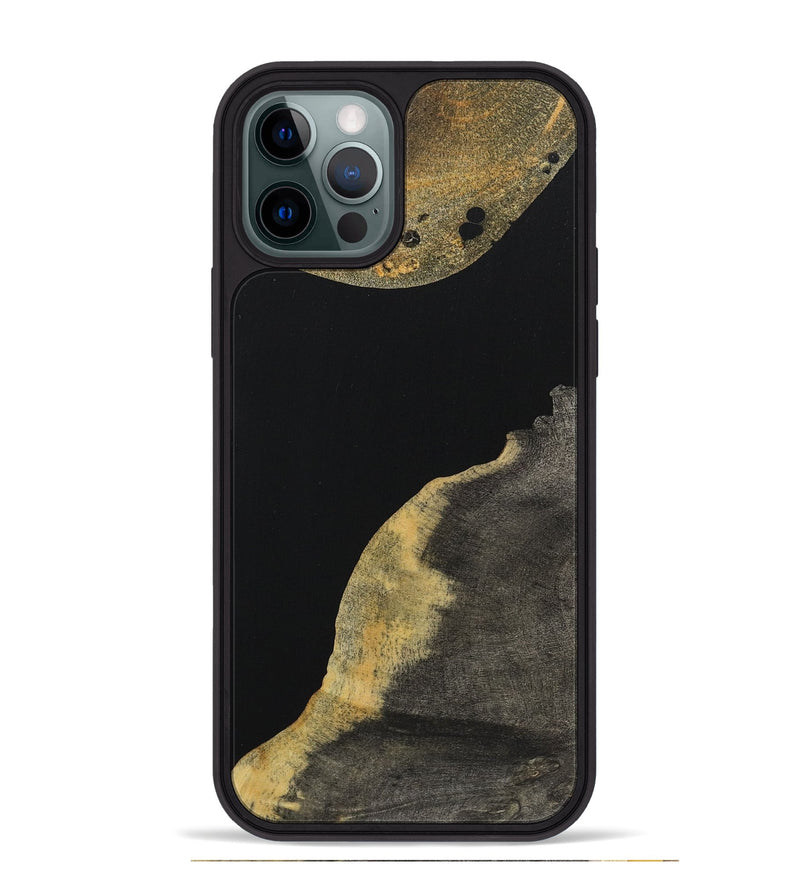 iPhone 12 Pro Max Wood Phone Case - Zane (Pure Black, 723329)