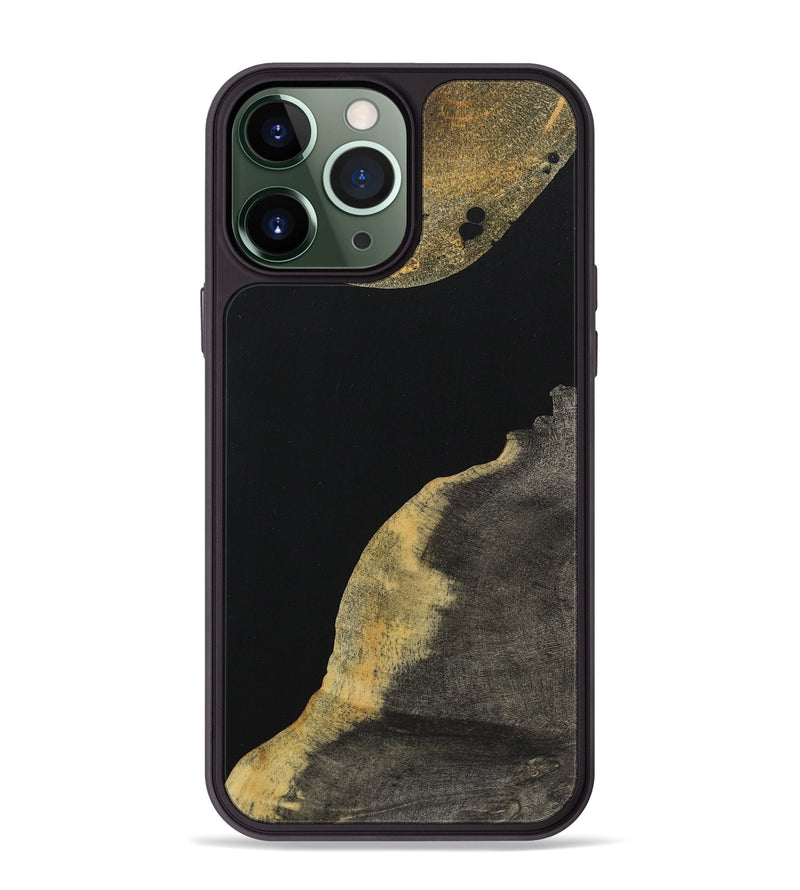 iPhone 13 Pro Max Wood Phone Case - Zane (Pure Black, 723329)