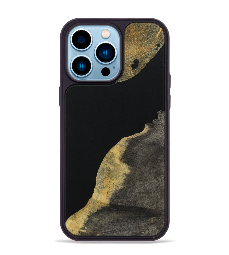 iPhone 14 Pro Max Wood Phone Case - Zane (Pure Black, 723329)