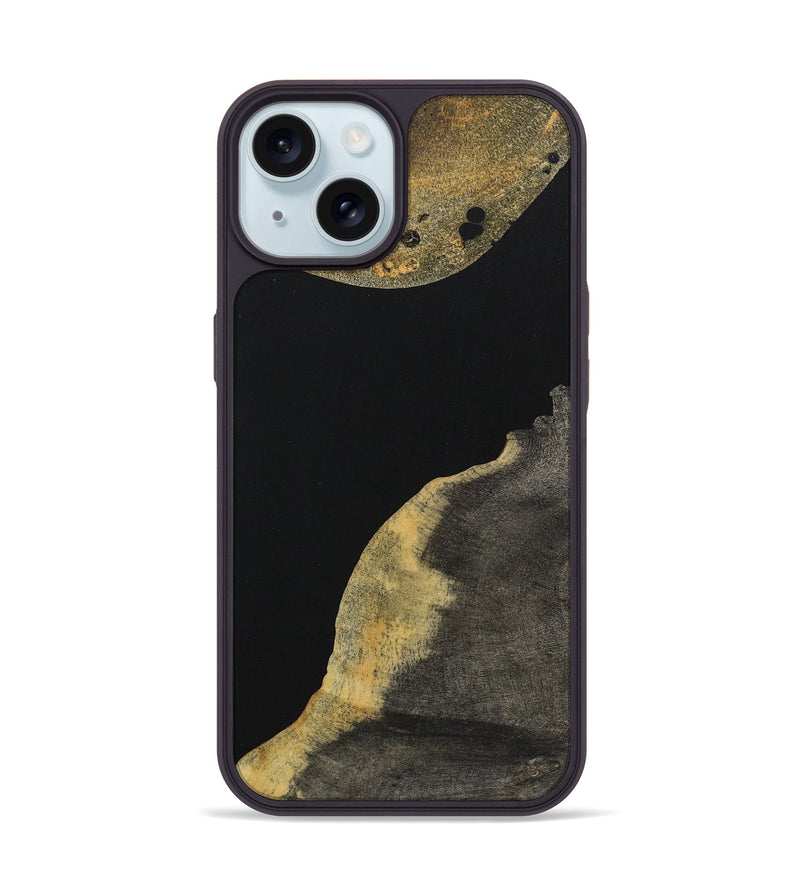 iPhone 15 Wood Phone Case - Zane (Pure Black, 723329)