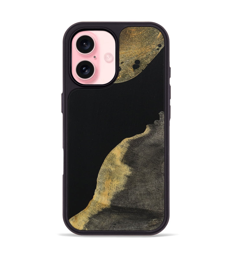 iPhone 16 Wood Phone Case - Zane (Pure Black, 723329)