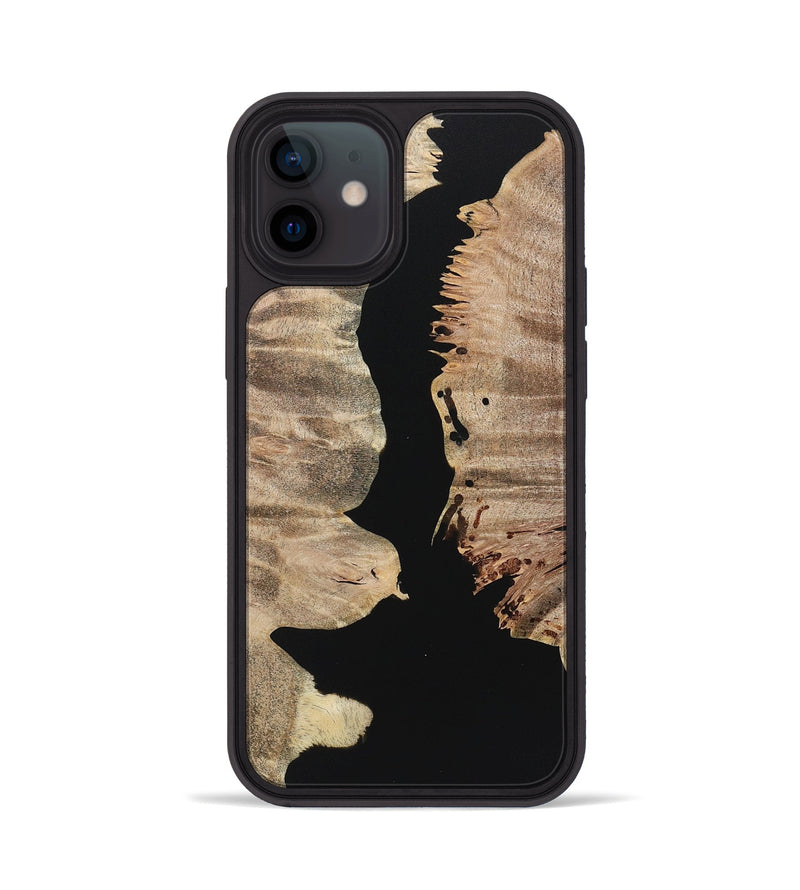 iPhone 12 Wood Phone Case - Randi (Pure Black, 723331)