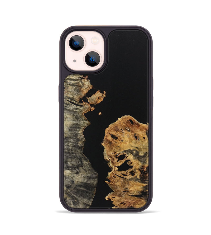 iPhone 14 Wood Phone Case - Ramon (Pure Black, 723333)