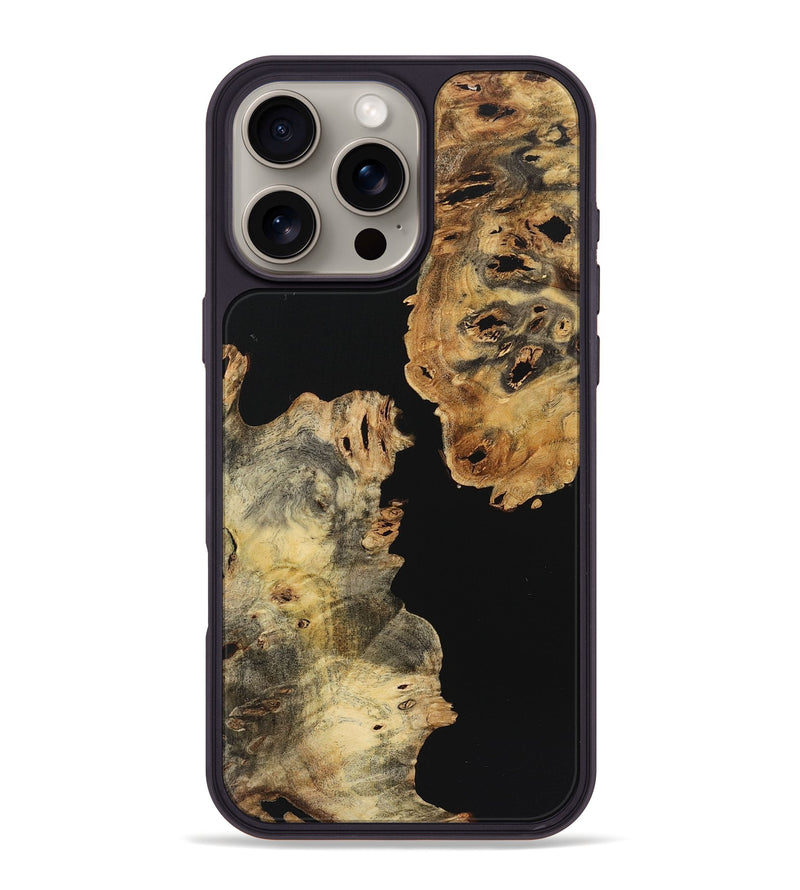 iPhone 16 Pro Max Wood Phone Case - Wren (Pure Black, 723334)