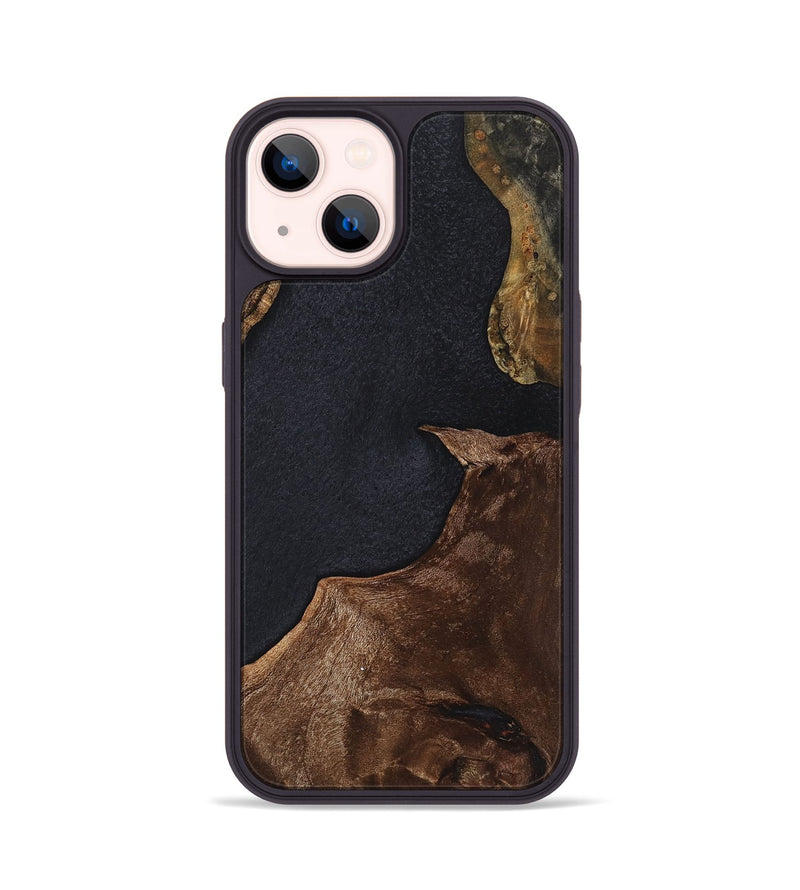 iPhone 14 Wood Phone Case - Alan (Pure Black, 723336)