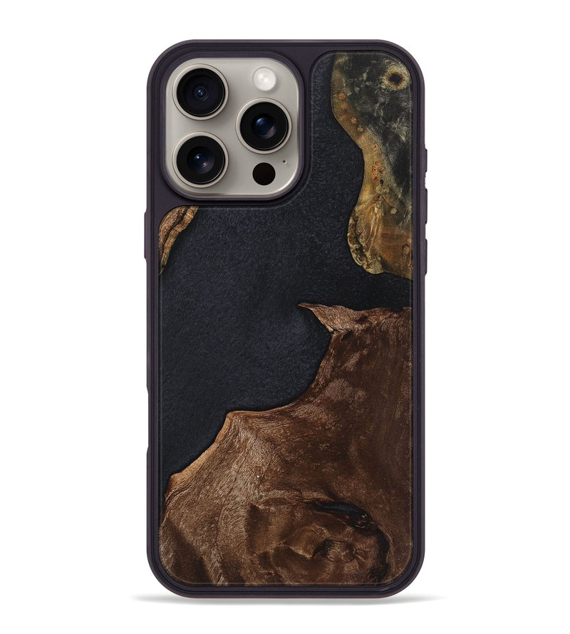 iPhone 16 Pro Max Wood Phone Case - Alan (Pure Black, 723336)