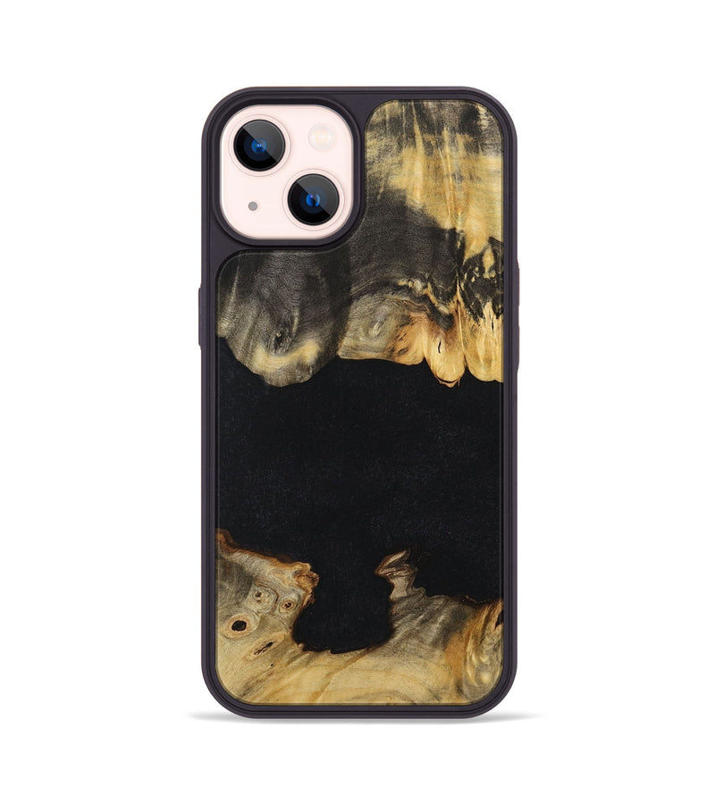 iPhone 14 Wood Phone Case - Casey (Pure Black, 723338)