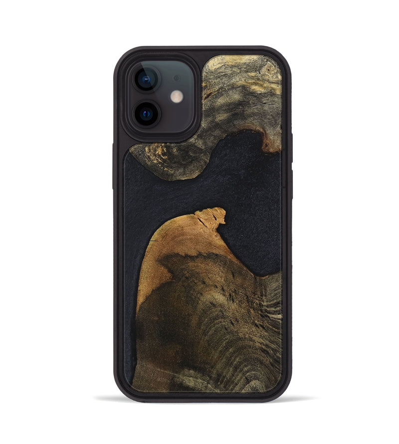 iPhone 12 Wood Phone Case - Debra (Pure Black, 723339)