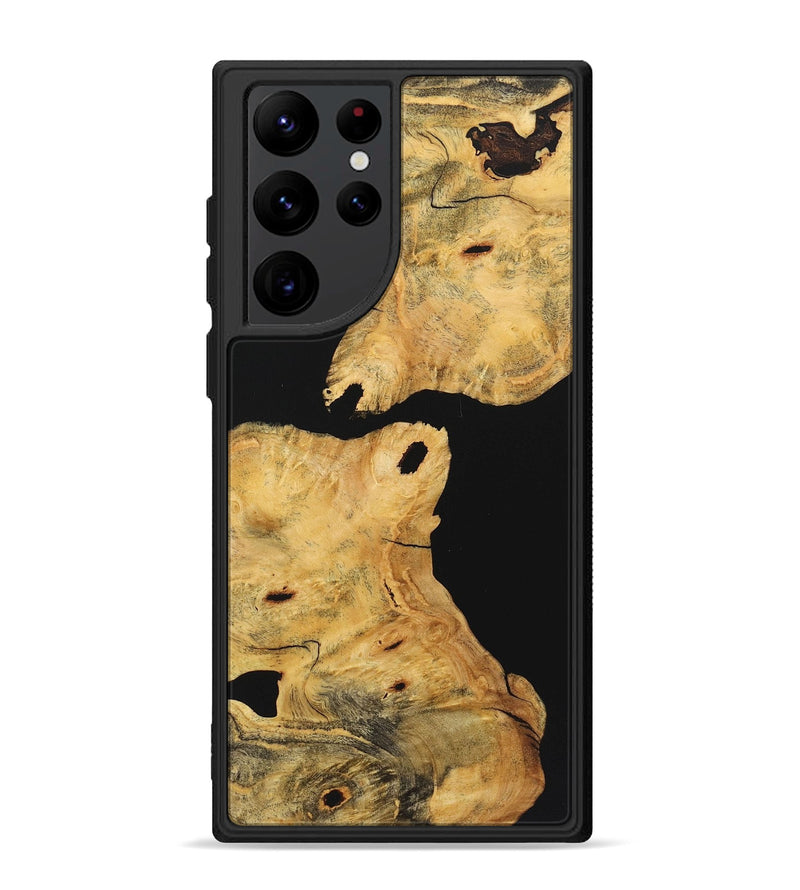 Galaxy S22 Ultra Wood Phone Case - Lois (Pure Black, 723341)