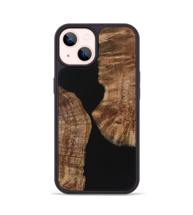 iPhone 14 Wood Phone Case - Sam (Pure Black, 723342)