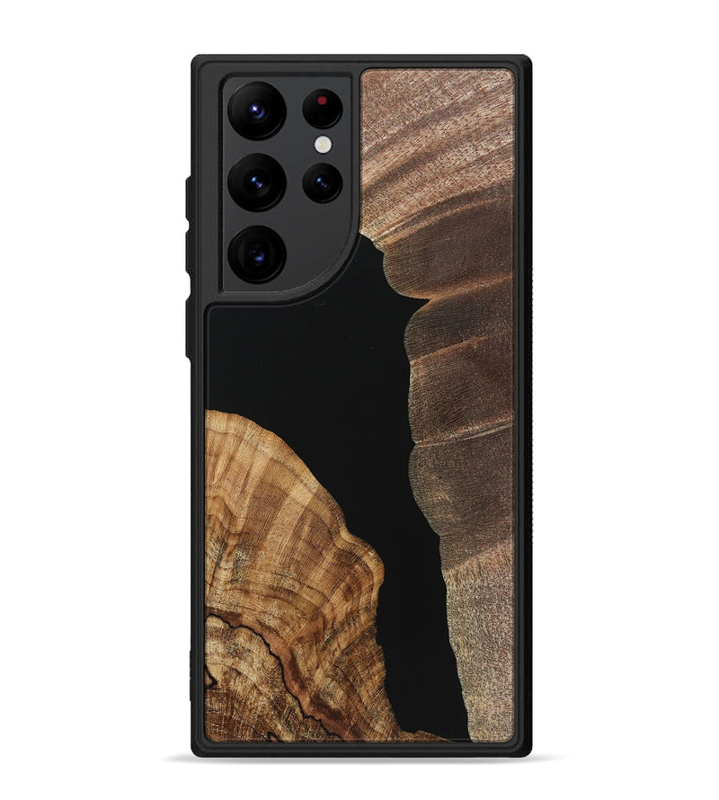 Galaxy S22 Ultra Wood Phone Case - Antoinette (Pure Black, 723343)