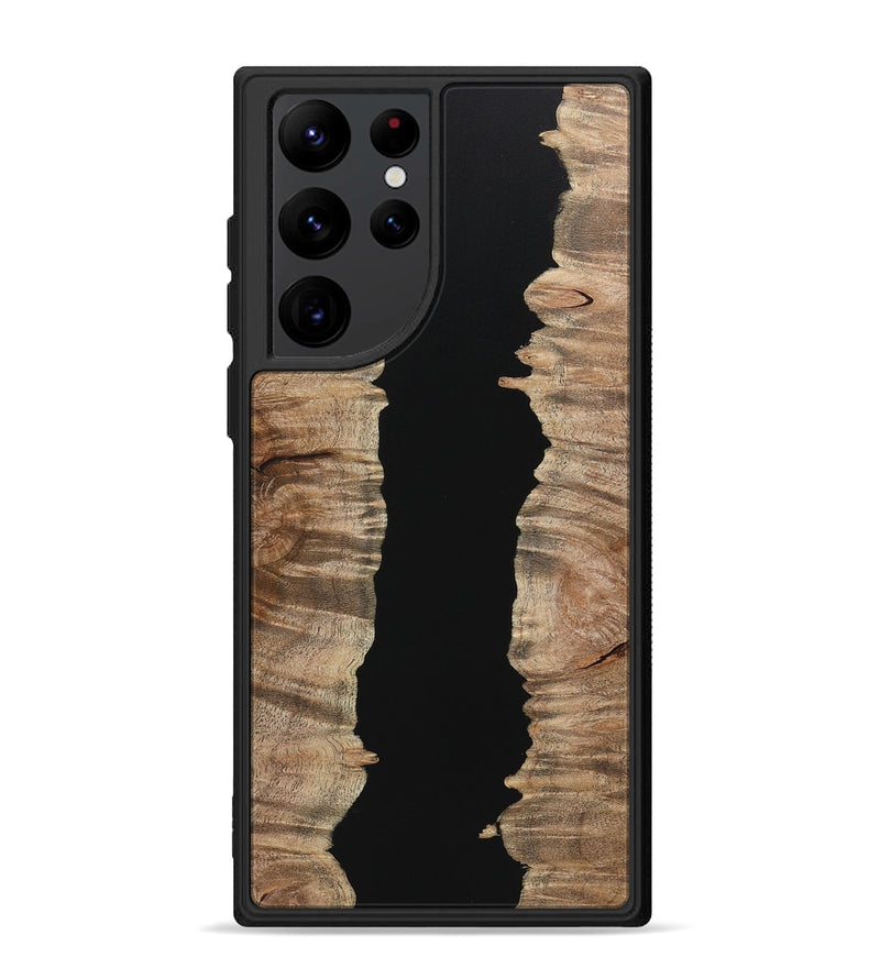 Galaxy S22 Ultra Wood Phone Case - Carson (Pure Black, 723345)