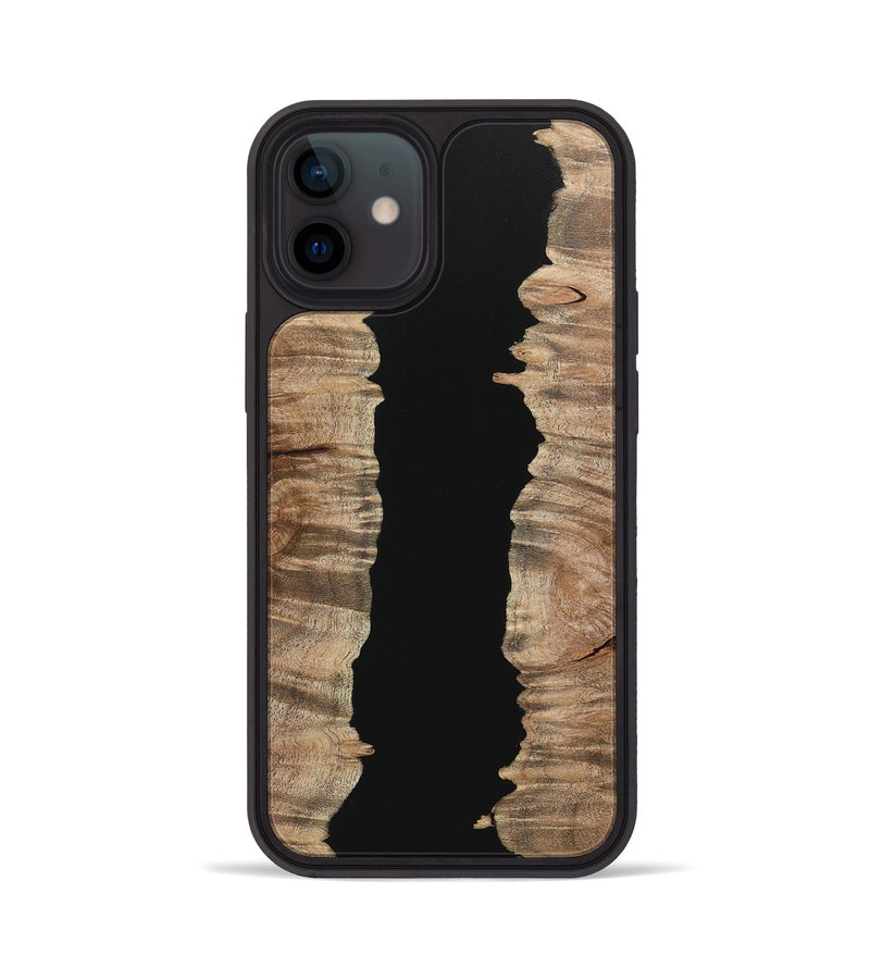 iPhone 12 Wood Phone Case - Carson (Pure Black, 723345)