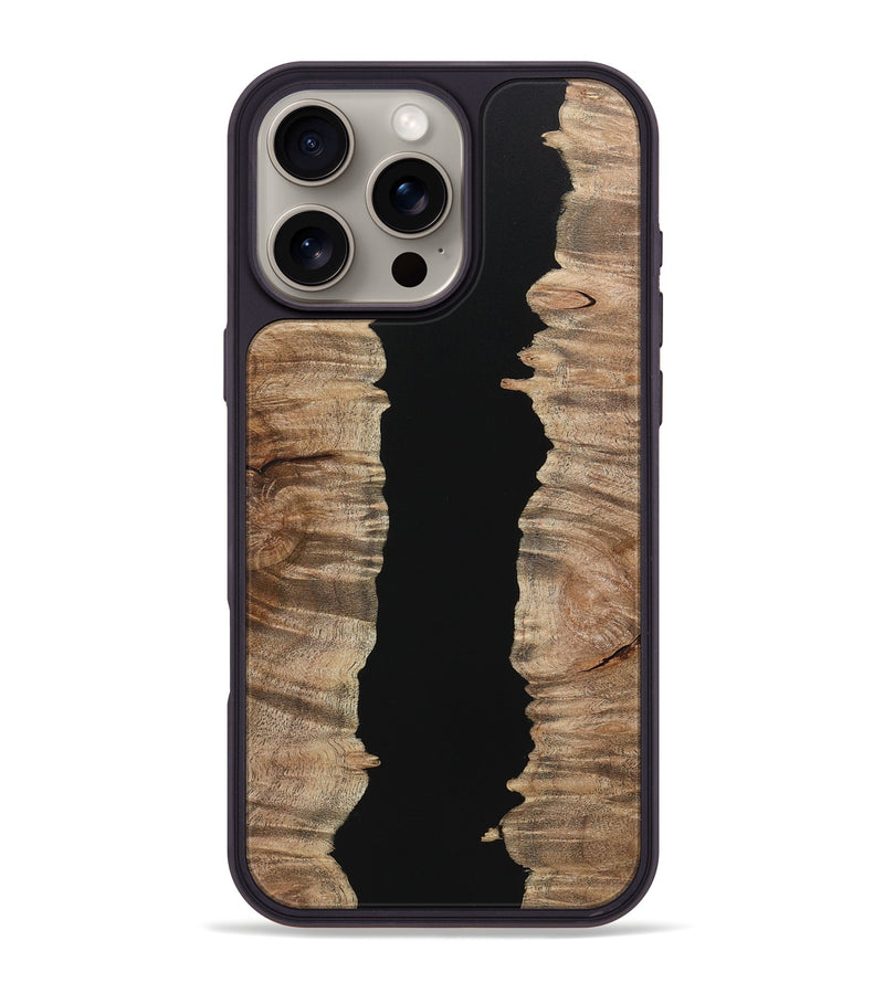 iPhone 16 Pro Max Wood Phone Case - Carson (Pure Black, 723345)