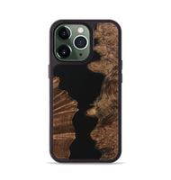 iPhone 13 Pro Wood Phone Case - Ashanti (Pure Black, 723346)