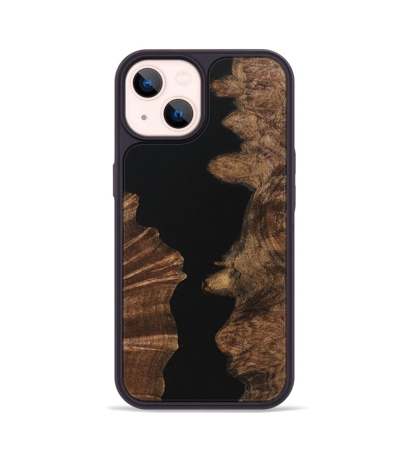 iPhone 14 Wood Phone Case - Ashanti (Pure Black, 723346)