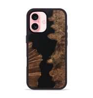 iPhone 16 Wood Phone Case - Ashanti (Pure Black, 723346)