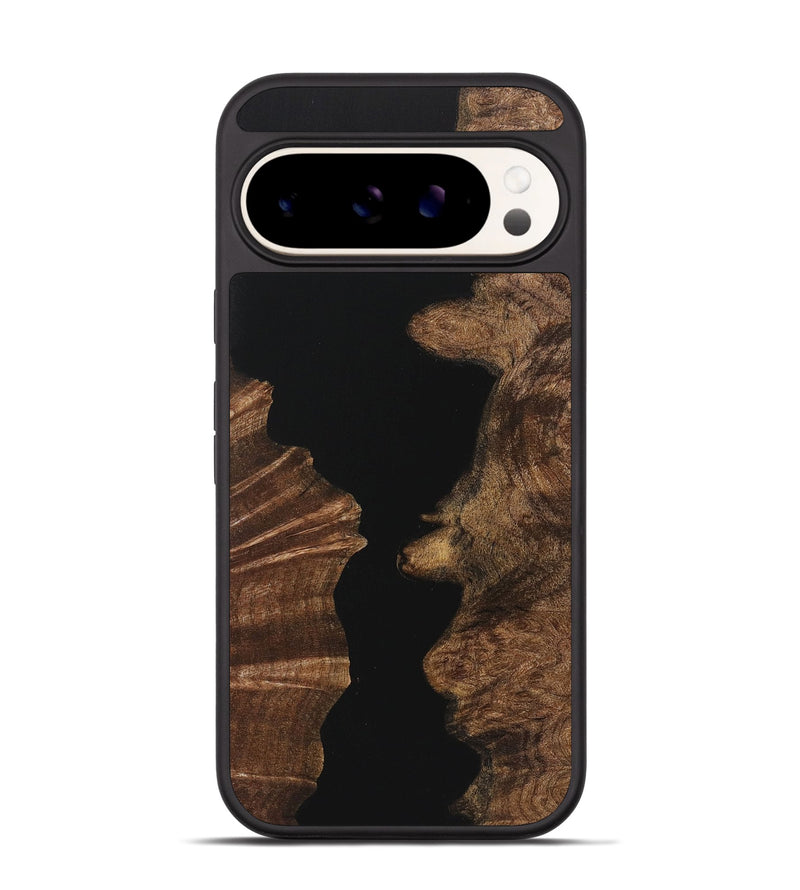 Pixel 9 Wood Phone Case - Ashanti (Pure Black, 723346)