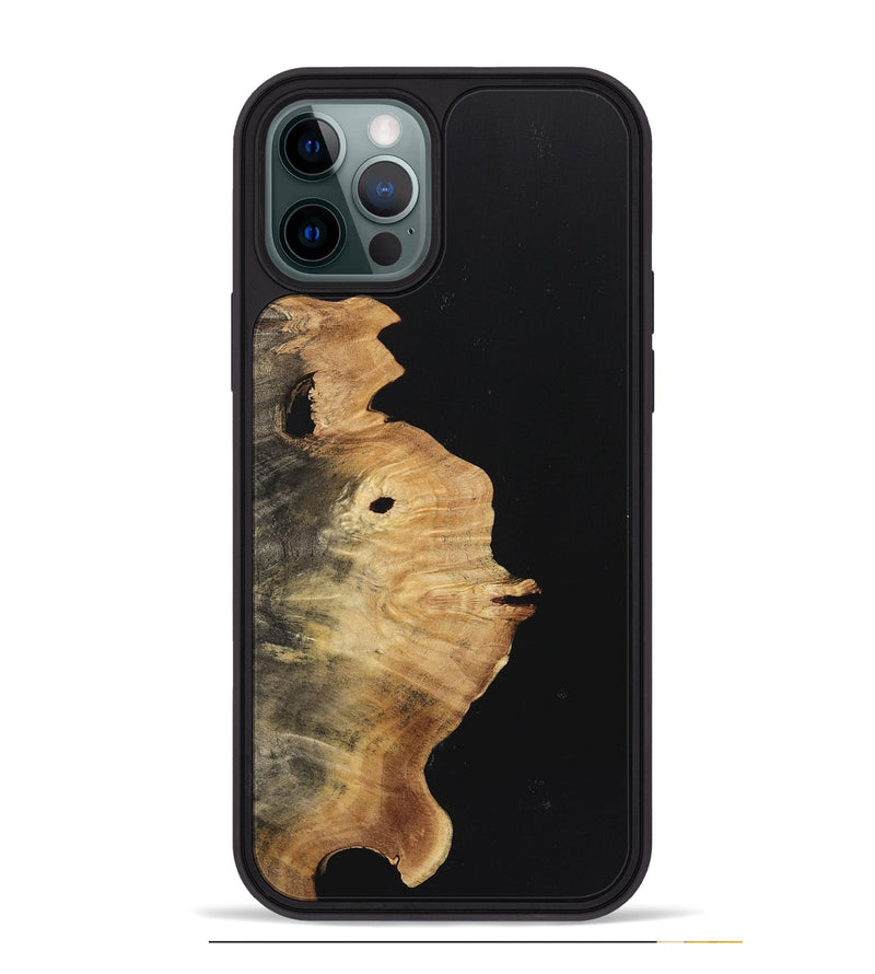 iPhone 12 Pro Max Wood Phone Case - Sonja (Pure Black, 723347)