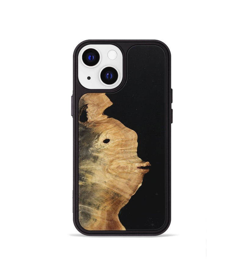 iPhone 13 mini Wood Phone Case - Sonja (Pure Black, 723347)