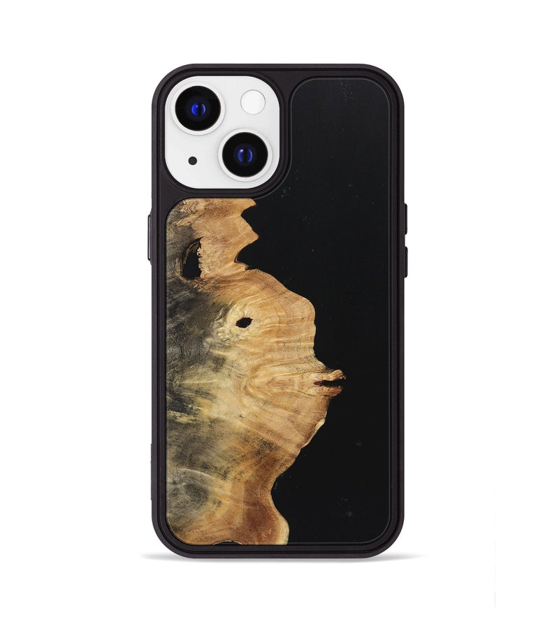 iPhone 13 Wood Phone Case - Sonja (Pure Black, 723347)