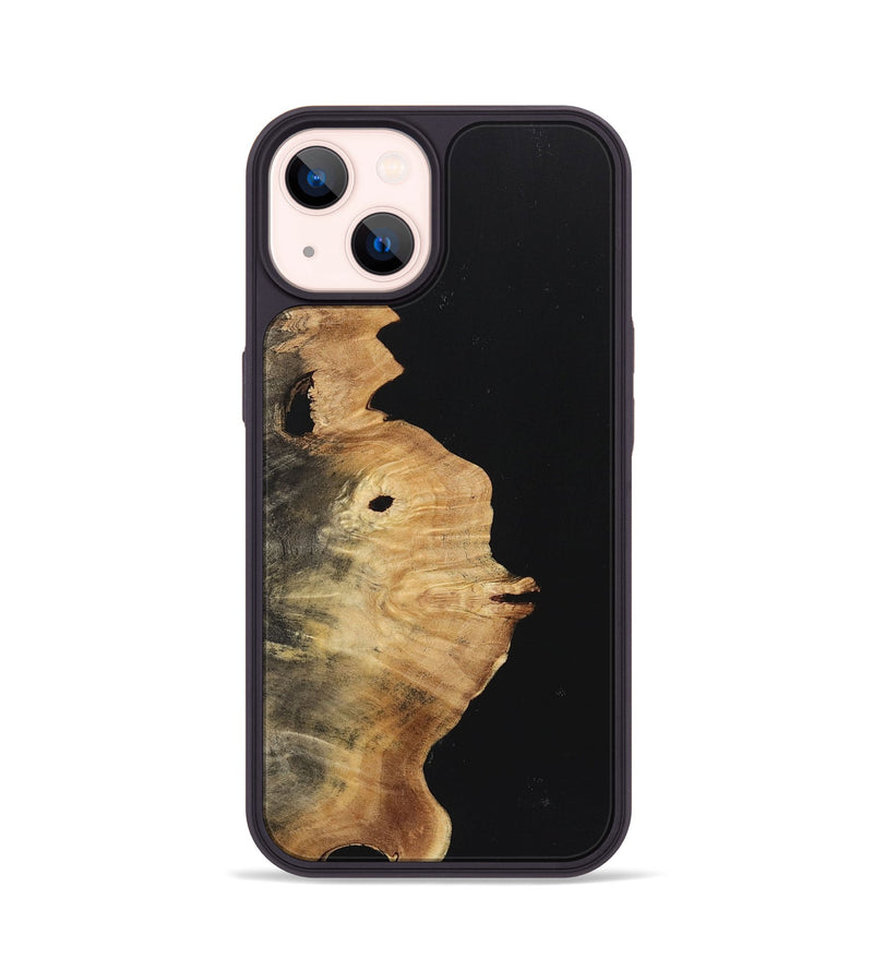 iPhone 14 Wood Phone Case - Sonja (Pure Black, 723347)