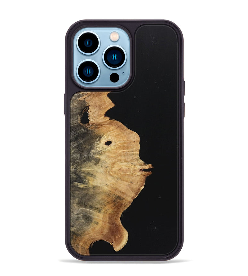 iPhone 14 Pro Max Wood Phone Case - Sonja (Pure Black, 723347)