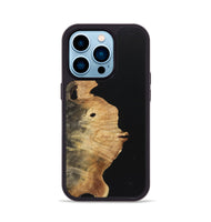 iPhone 14 Pro Wood Phone Case - Sonja (Pure Black, 723347)