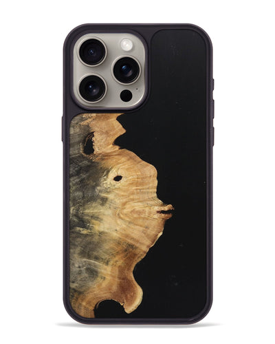 iPhone 15 Pro Max Wood Phone Case - Sonja (Pure Black, 723347)