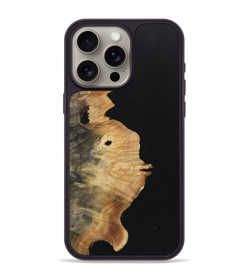 iPhone 15 Pro Max Wood Phone Case - Sonja (Pure Black, 723347)