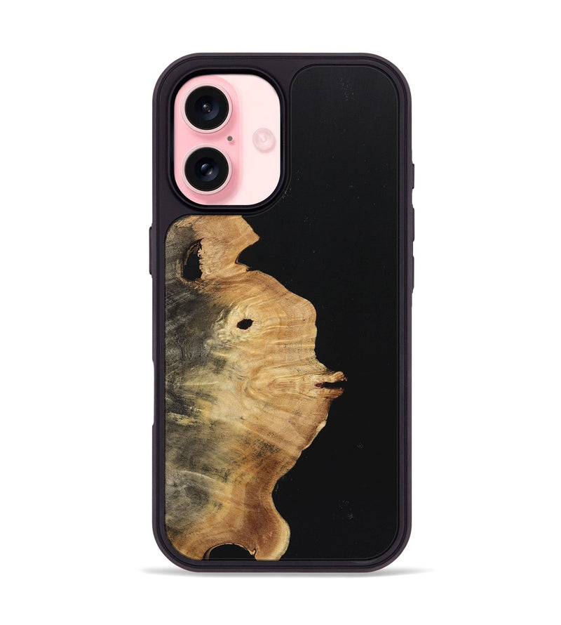 iPhone 16 Wood Phone Case - Sonja (Pure Black, 723347)