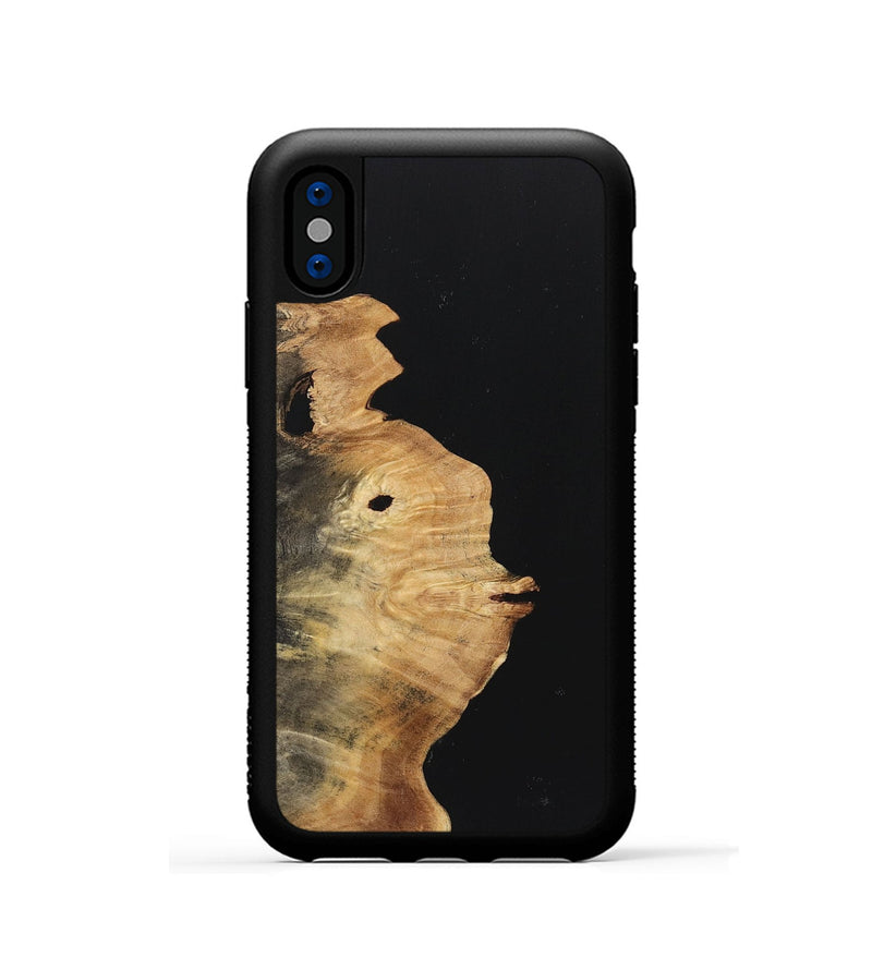 iPhone Xs Wood Phone Case - Sonja (Pure Black, 723347)