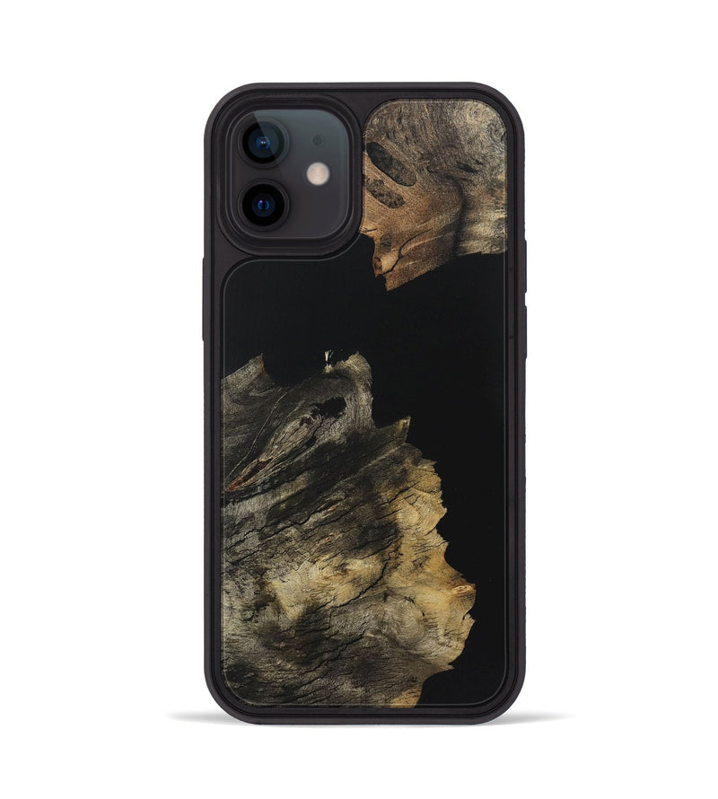 iPhone 12 Wood Phone Case - Emilee (Pure Black, 723348)