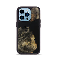 iPhone 14 Pro Wood Phone Case - Emilee (Pure Black, 723348)