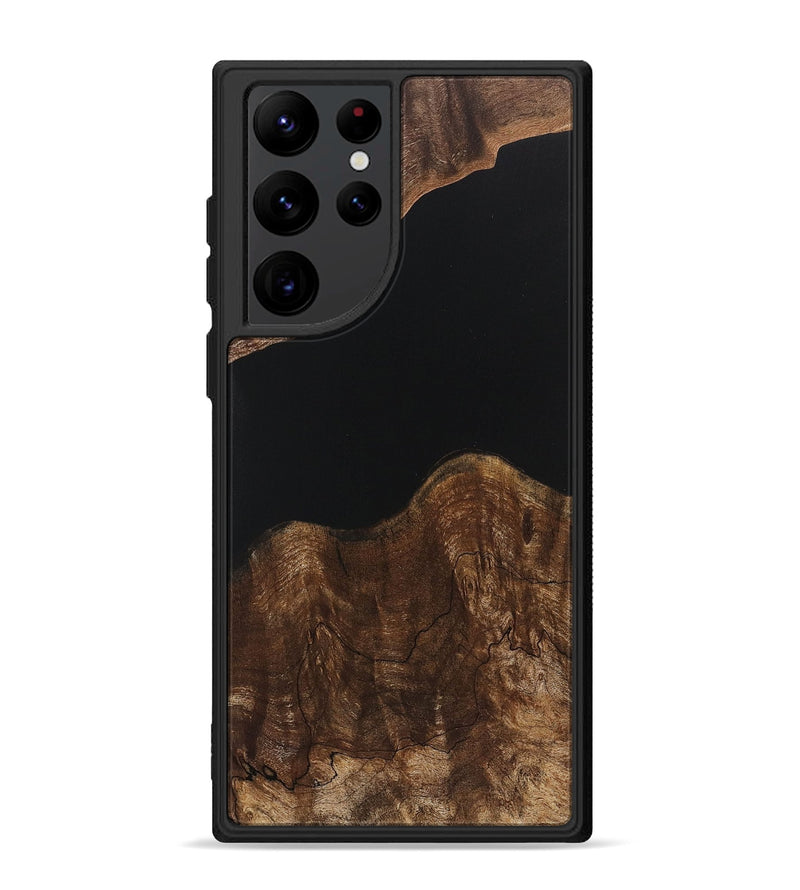 Galaxy S22 Ultra Wood Phone Case - Gertrude (Pure Black, 723349)