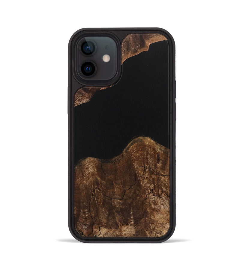 iPhone 12 Wood Phone Case - Gertrude (Pure Black, 723349)