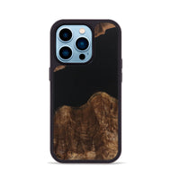 iPhone 14 Pro Wood Phone Case - Gertrude (Pure Black, 723349)