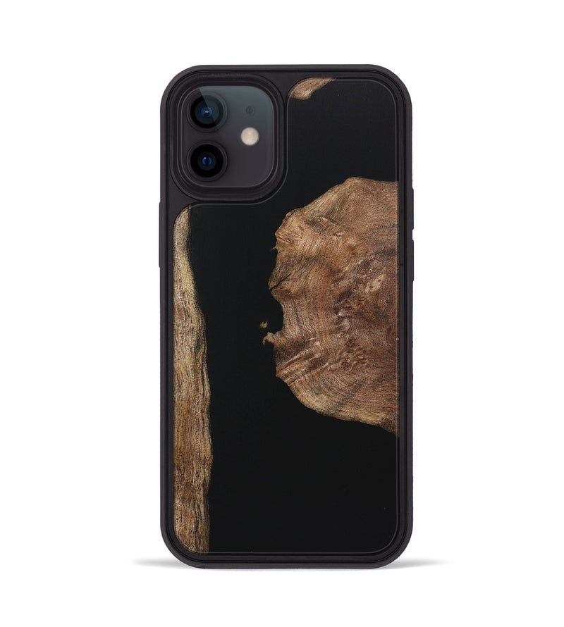 iPhone 12 Wood Phone Case - Gael (Pure Black, 723350)