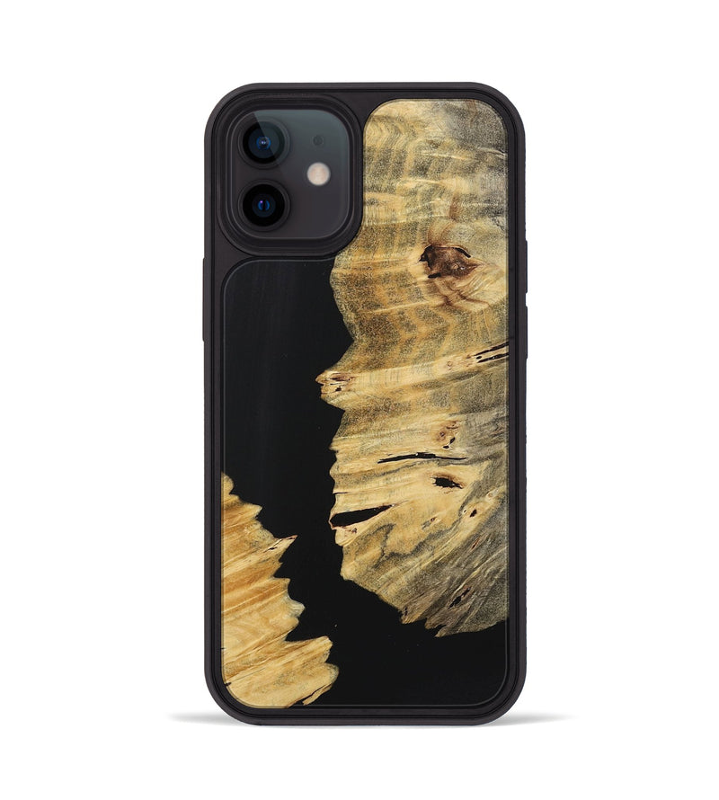 iPhone 12 Wood Phone Case - Elsa (Pure Black, 723353)