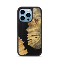 iPhone 14 Pro Wood Phone Case - Elsa (Pure Black, 723353)